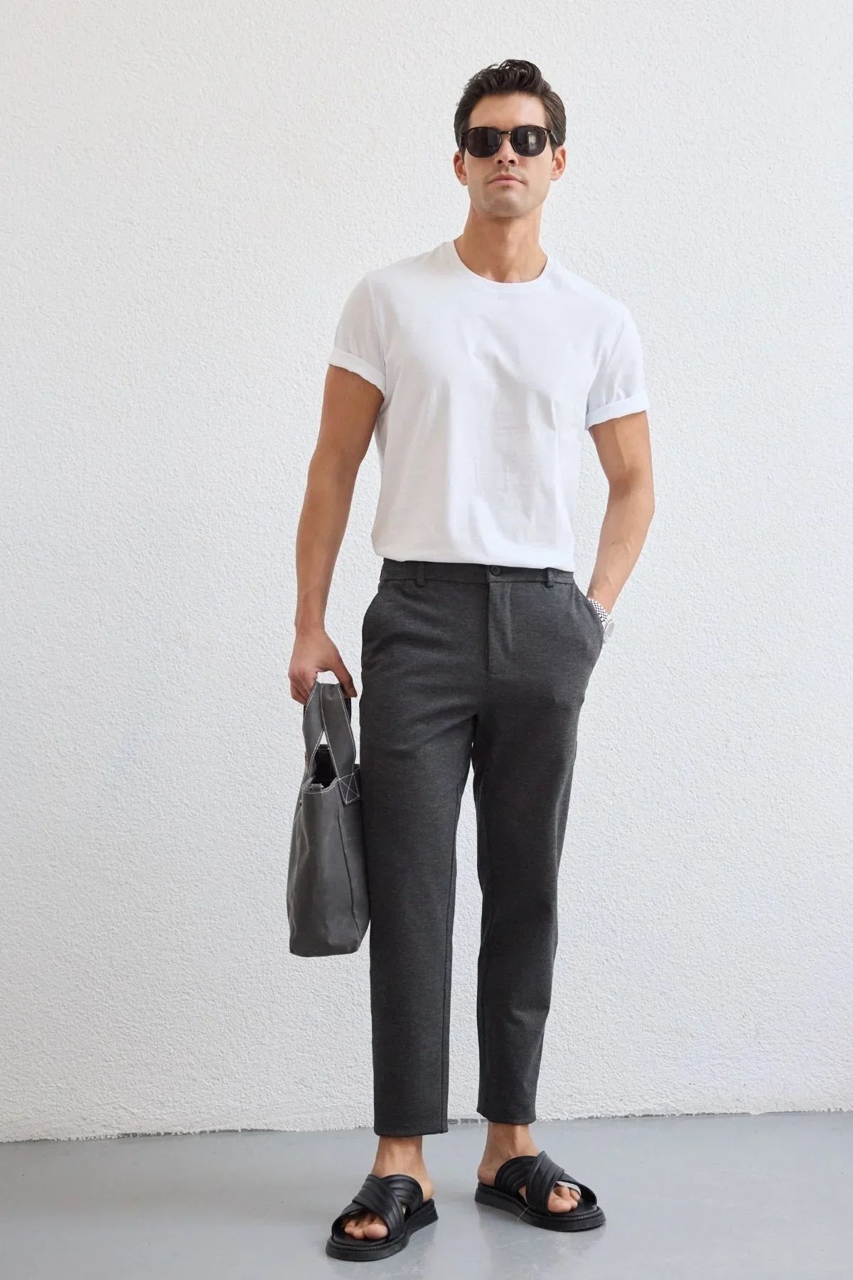 talon-erkek-sik-jogger-pantolon-asiri-esnek-beli-gizli-ipli-23918 - Livio Ferri