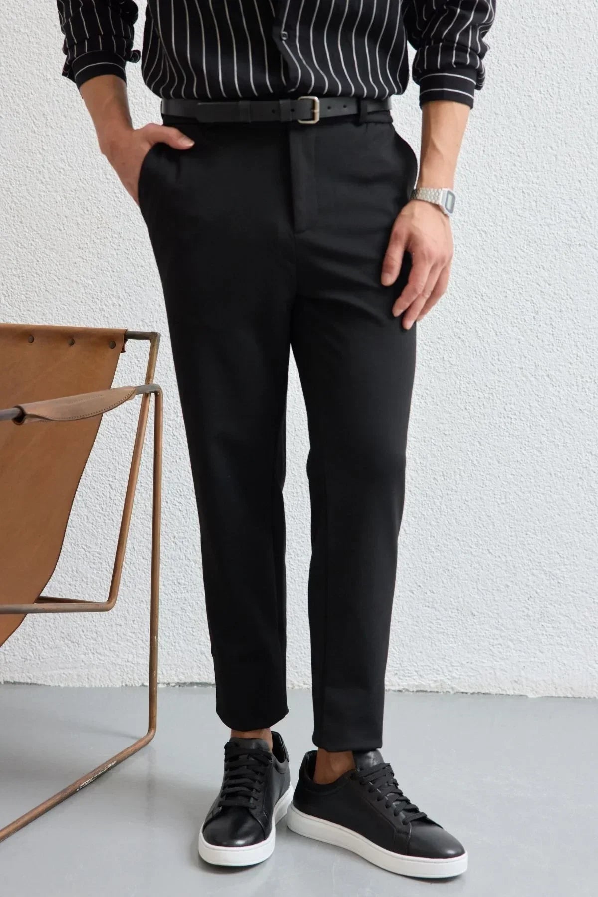 Talon Erkek Şık Jogger Pantolon – Aşırı Esnek, Beli Gizli İpli - Livio Ferri