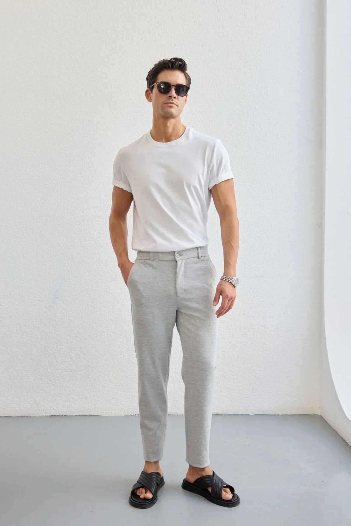 talon-erkek-sik-jogger-pantolon-asiri-esnek-beli-gizli-ipli-23931 - Livio Ferri