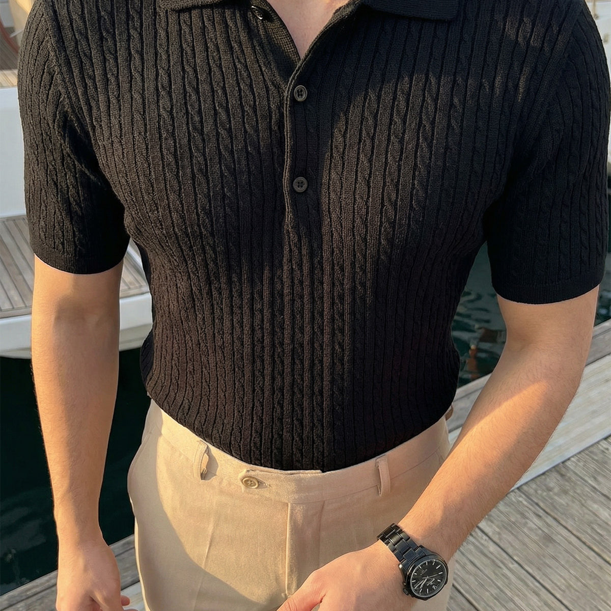 Tangi Premium Pamuk Slim Fit Polo Yaka Erkek Triko Tişört
