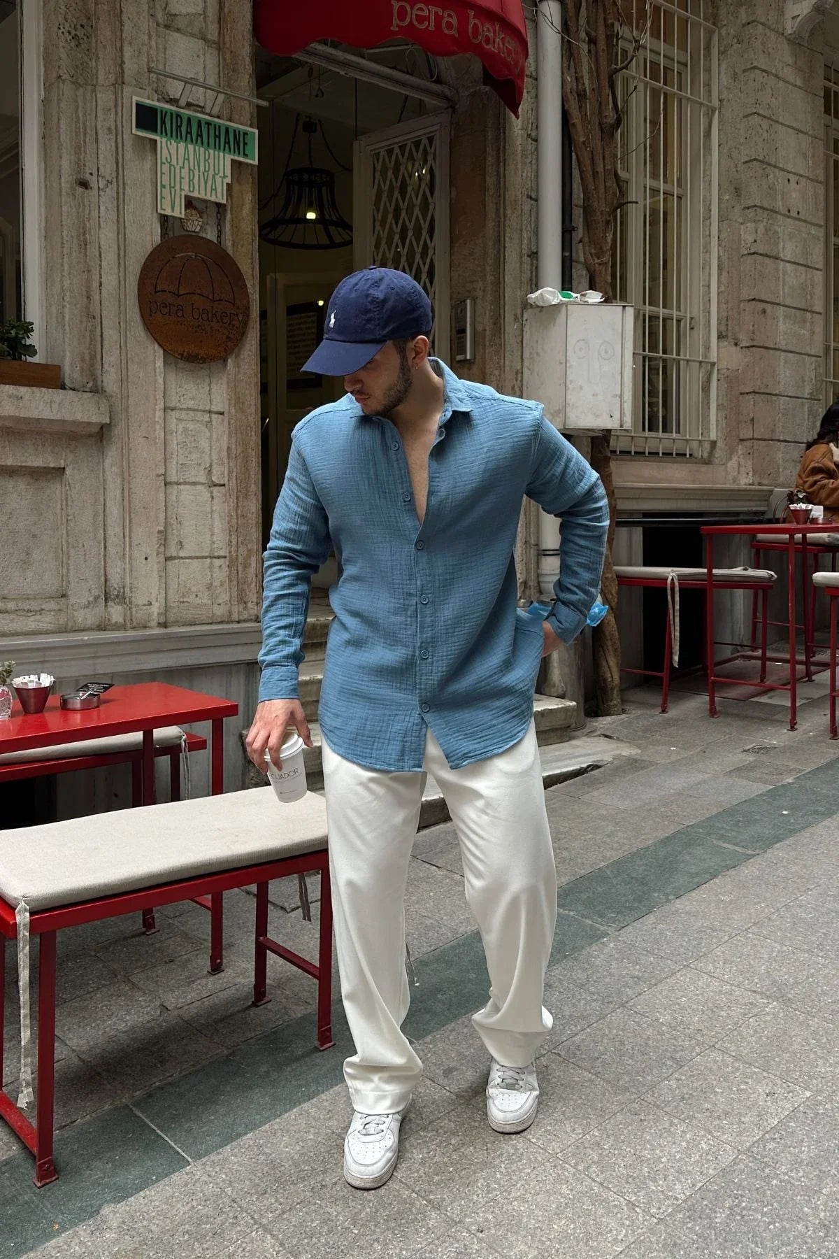 Tap Erkek Oversize Pamuk Gömlek - Livio Ferri