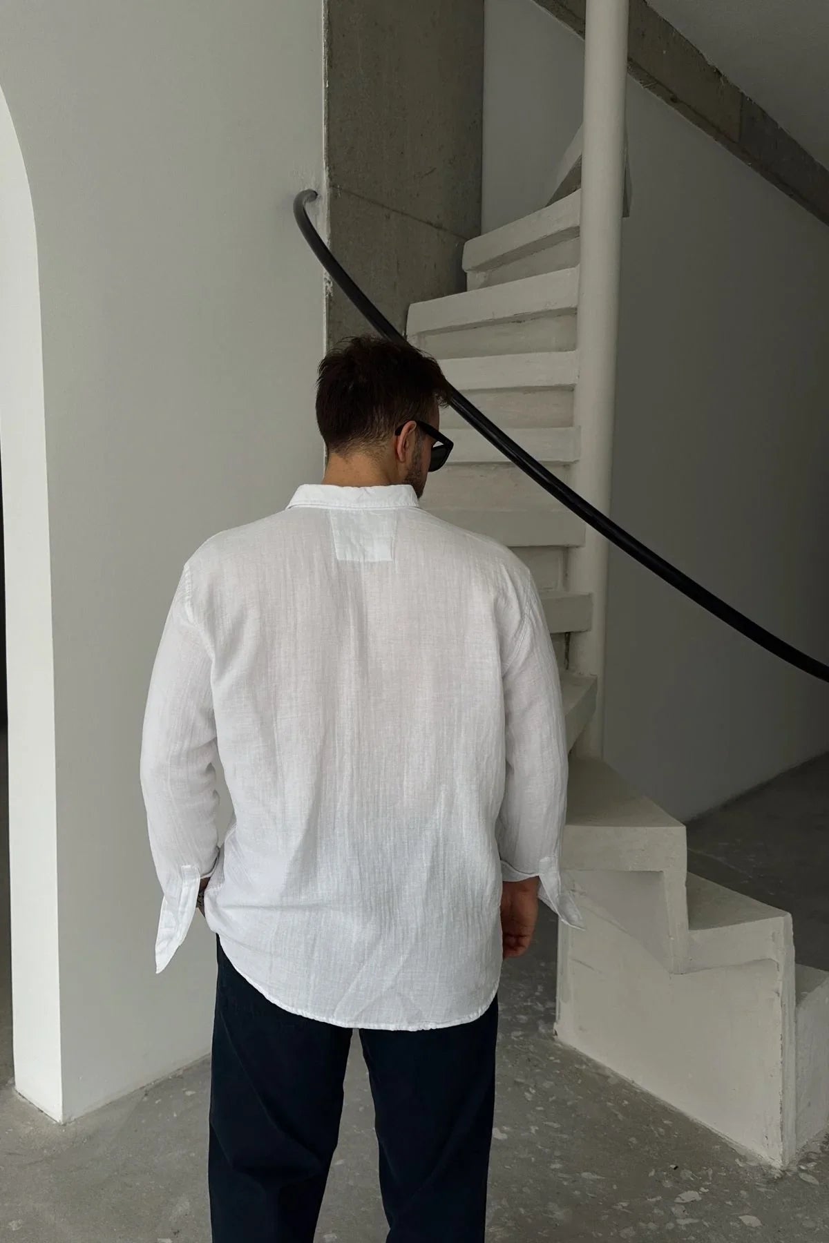 tap-erkek-oversize-pamuk-gomlek-22142 - Livio Ferri