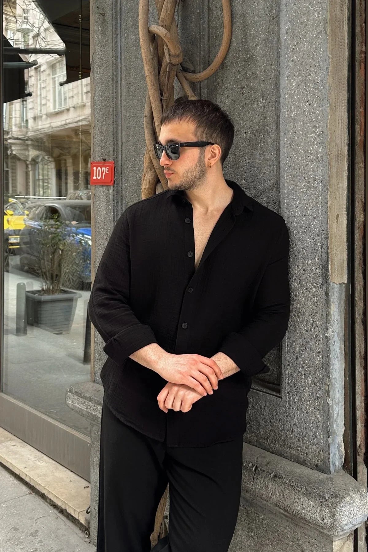 Tap Erkek Oversize Pamuk Gömlek - Livio Ferri