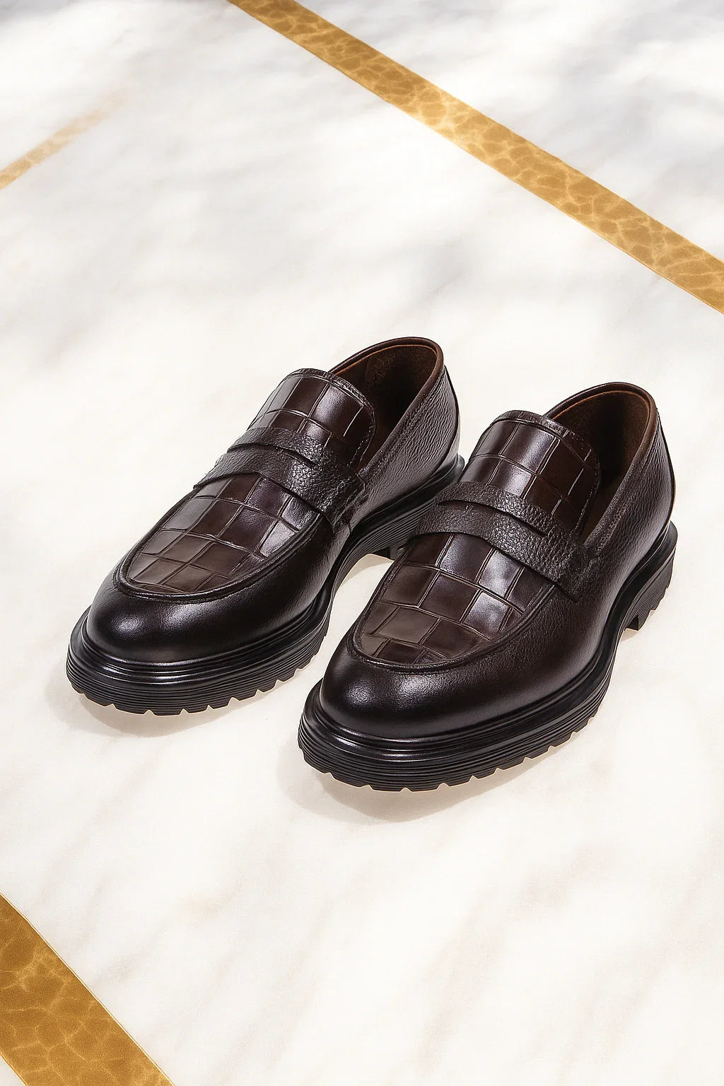 Varekil Erkek Ayakkabı %100 Hakiki Desenli Deri, Klasik ve Günlük Form - Livio Ferri