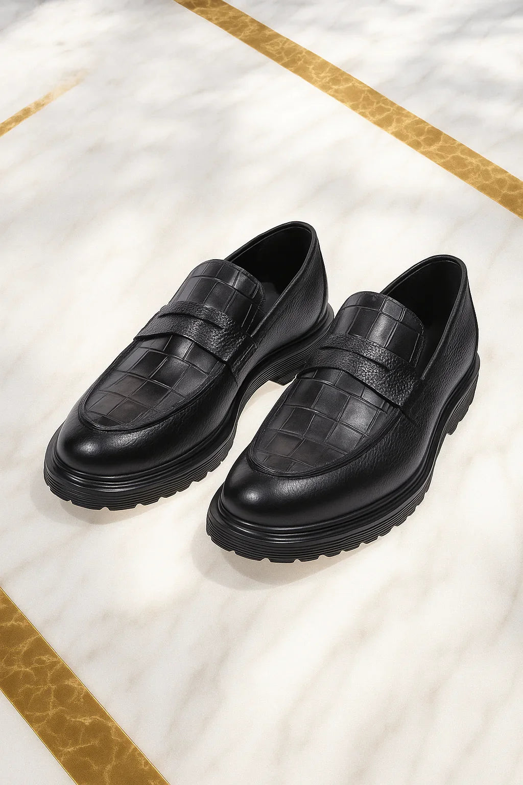 Varekil Erkek Ayakkabı %100 Hakiki Desenli Deri, Klasik ve Günlük Form - Livio Ferri