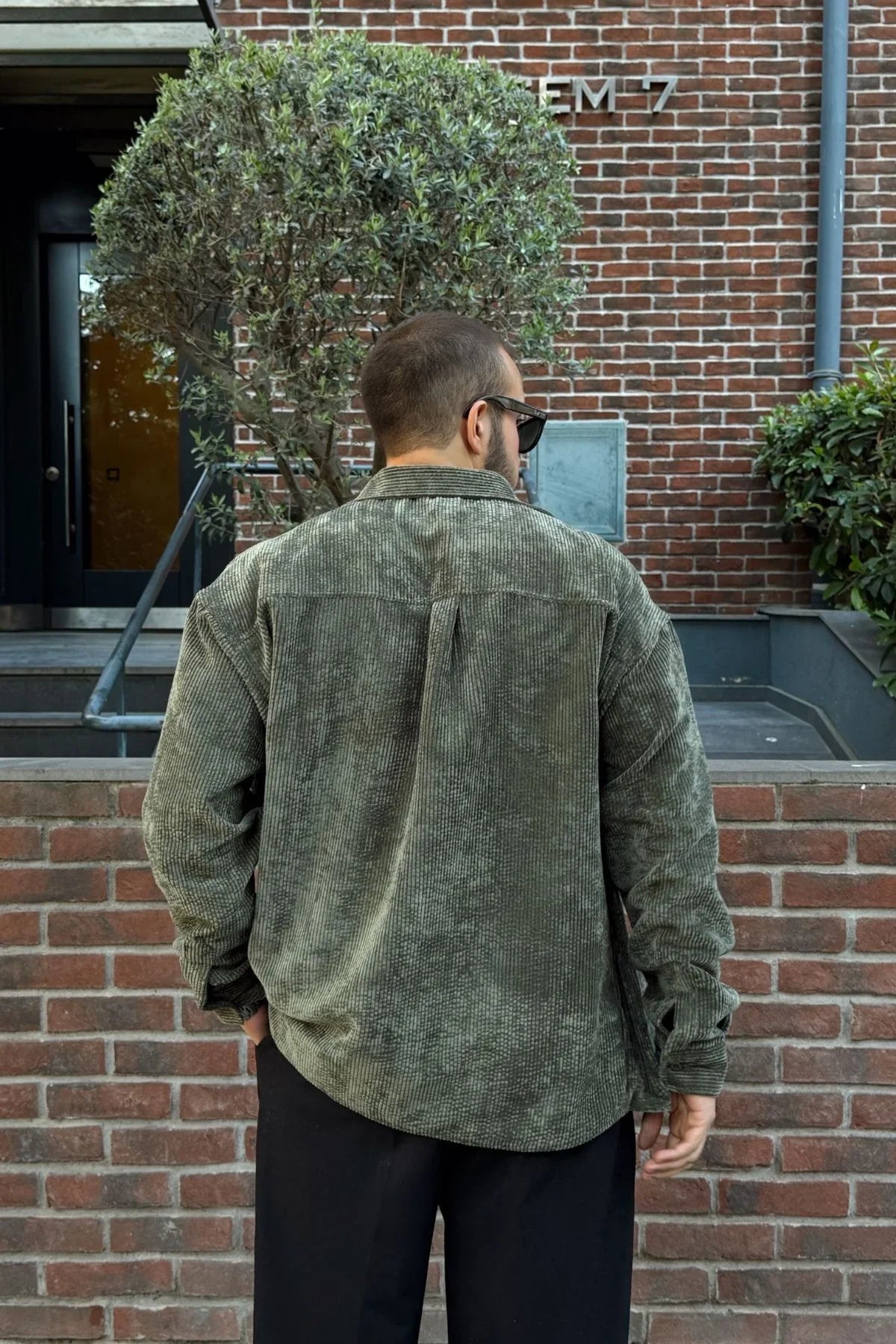 Yotau Erkek Oversize Fit Kadife Uzun Kollu Gömlek Ceket - Livio Ferri