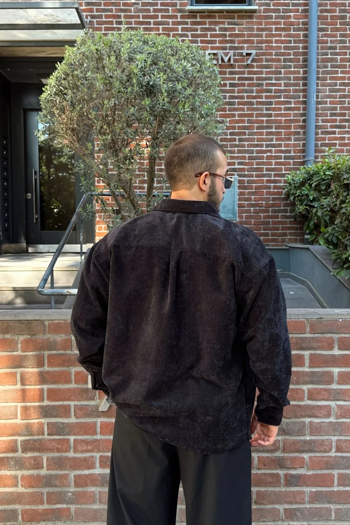 Yotau Erkek Oversize Fit Kadife Uzun Kollu Gömlek Ceket - Livio Ferri