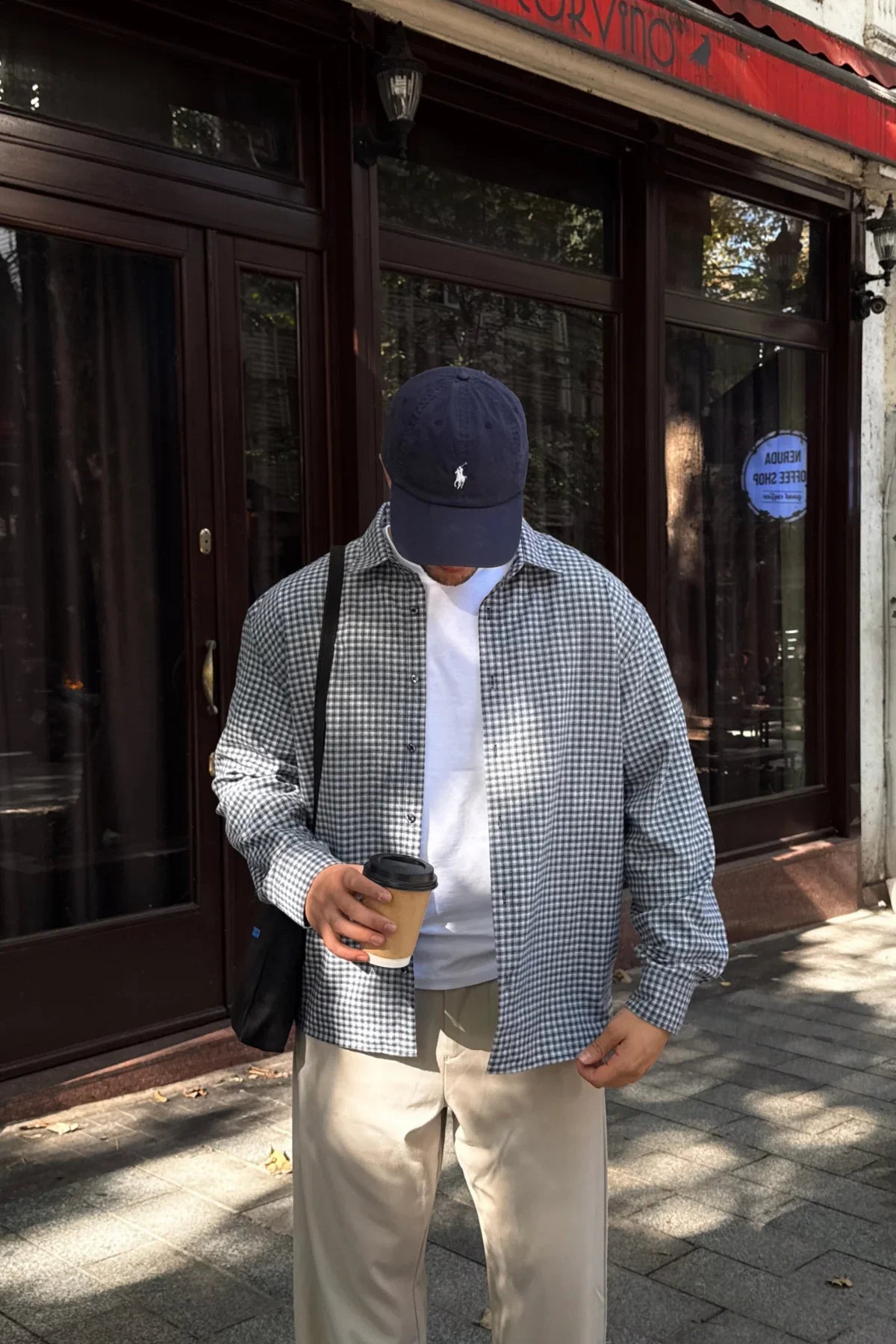 Yuan Oversize Fit %100 Pamuk Erkek Ekose Gömlek - Livio Ferri