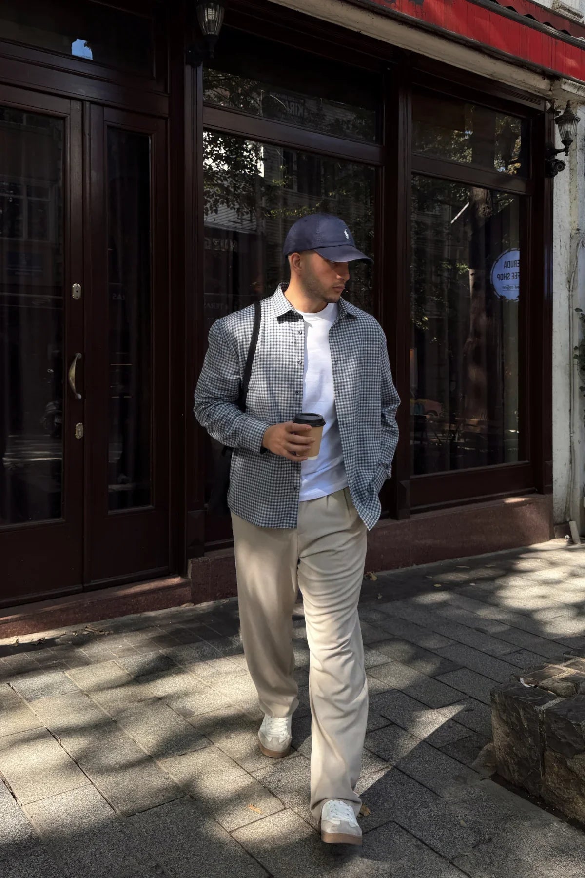 Yuan Oversize Fit %100 Pamuk Erkek Ekose Gömlek - Livio Ferri