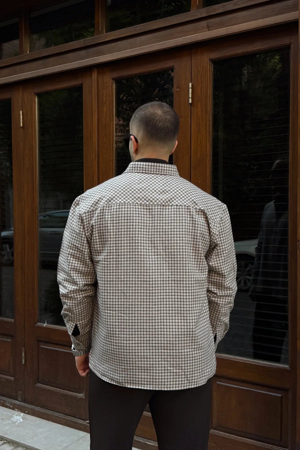 Yuan Oversize Fit %100 Pamuk Erkek Ekose Gömlek - Livio Ferri