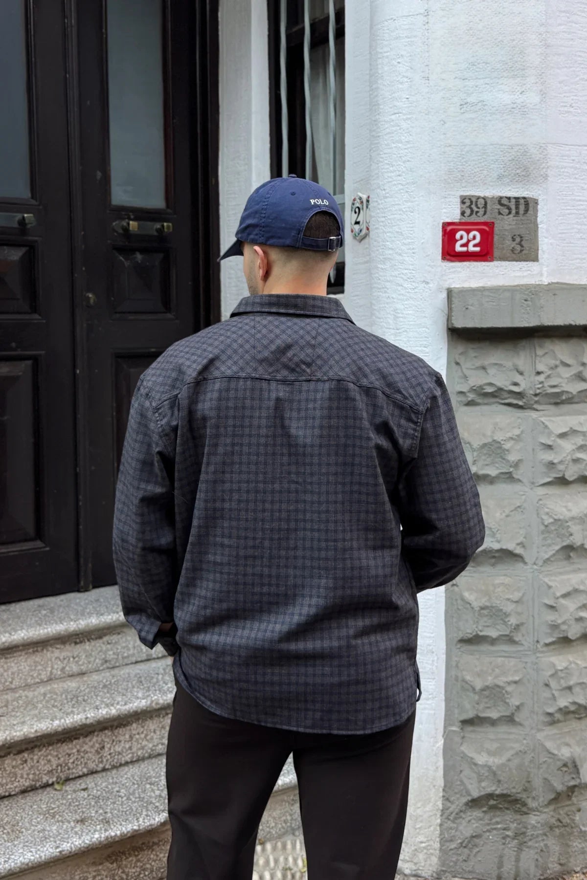 Yuan Oversize Fit %100 Pamuk Erkek Ekose Gömlek - Livio Ferri