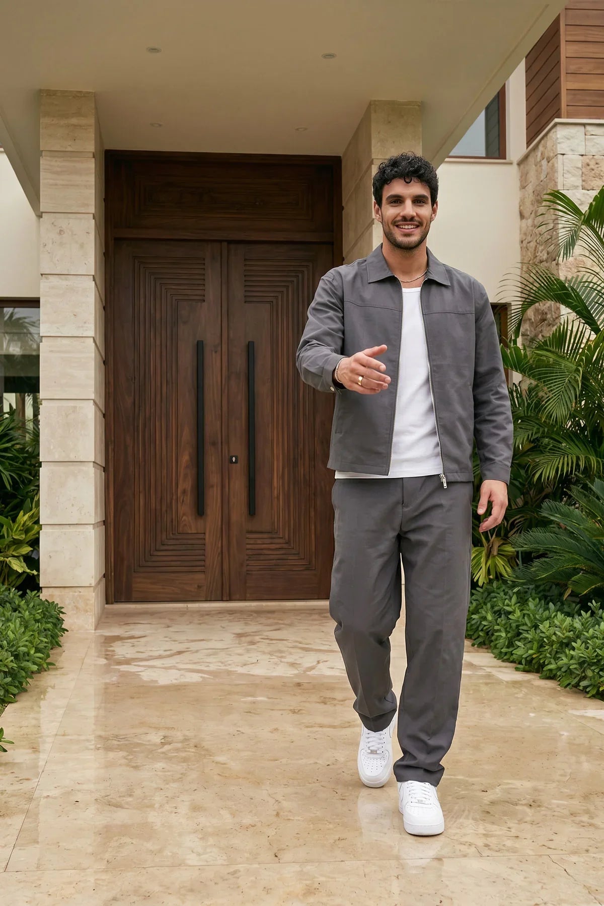 Artigas Premium Fermuarlı Düz Basic Ceket Pantolon Erkek Takım Relax Kalıp - Livio Ferri
