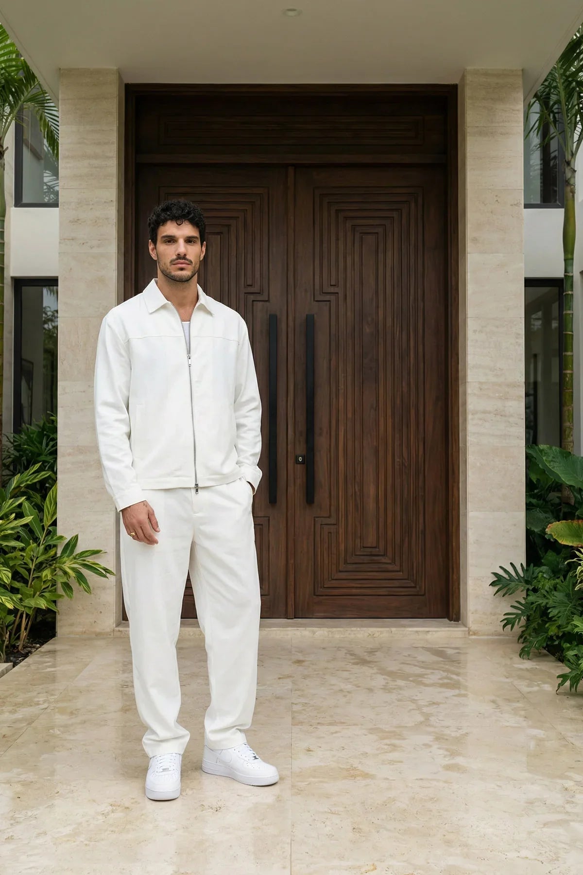 Artigas Premium Fermuarlı Düz Basic Ceket Pantolon Erkek Takım Relax Kalıp - Livio Ferri
