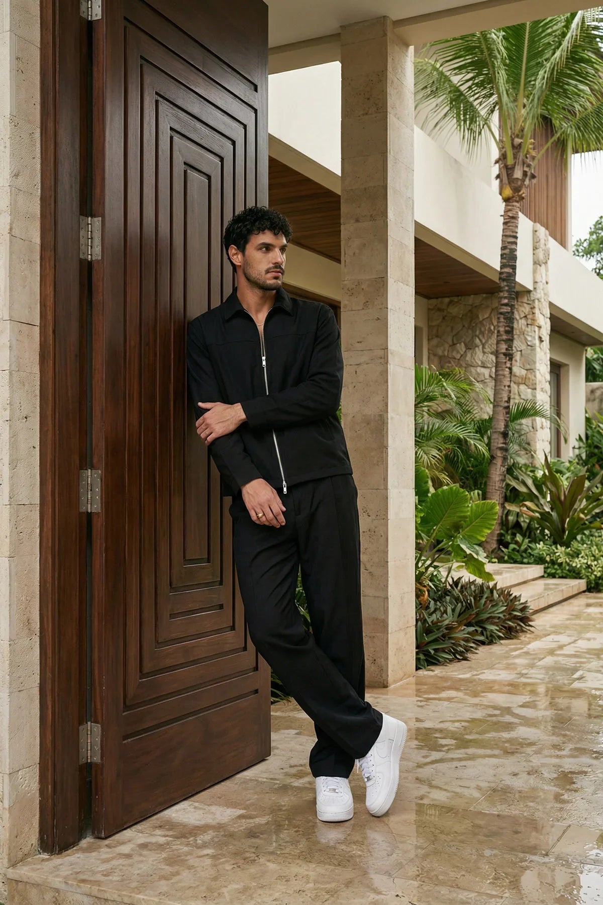 Artigas Premium Fermuarlı Düz Basic Ceket Pantolon Erkek Takım Relax Kalıp - Livio Ferri