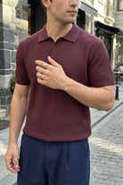 Bande Regular Fit Erkek Kısa Kol Triko Polo Yaka Dokulu Tişört - Livio Ferri