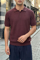 Bande Regular Fit Erkek Kısa Kol Triko Polo Yaka Dokulu Tişört - Livio Ferri