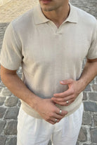 Chapa Regular Fit Polo Yaka Erkek Kısa Kol Dokulu Triko Tişört - Livio Ferri