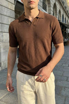 Chapa Regular Fit Polo Yaka Erkek Kısa Kol Dokulu Triko Tişört - Livio Ferri