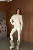 Erin Premium Saç Örgü Bisiklet Yaka Kalın Triko Kazak - Livio Ferri