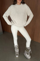 Erin Premium Saç Örgü Bisiklet Yaka Kalın Triko Kazak - Livio Ferri