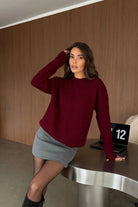 Erin Premium Saç Örgü Bisiklet Yaka Kalın Triko Kazak - Livio Ferri