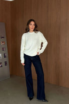 Erin Premium Saç Örgü Bisiklet Yaka Kalın Triko Kazak - Livio Ferri