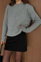 Erin Premium Saç Örgü Bisiklet Yaka Kalın Triko Kazak - Livio Ferri