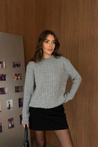 Erin Premium Saç Örgü Bisiklet Yaka Kalın Triko Kazak - Livio Ferri