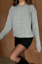 Erin Premium Saç Örgü Bisiklet Yaka Kalın Triko Kazak - Livio Ferri