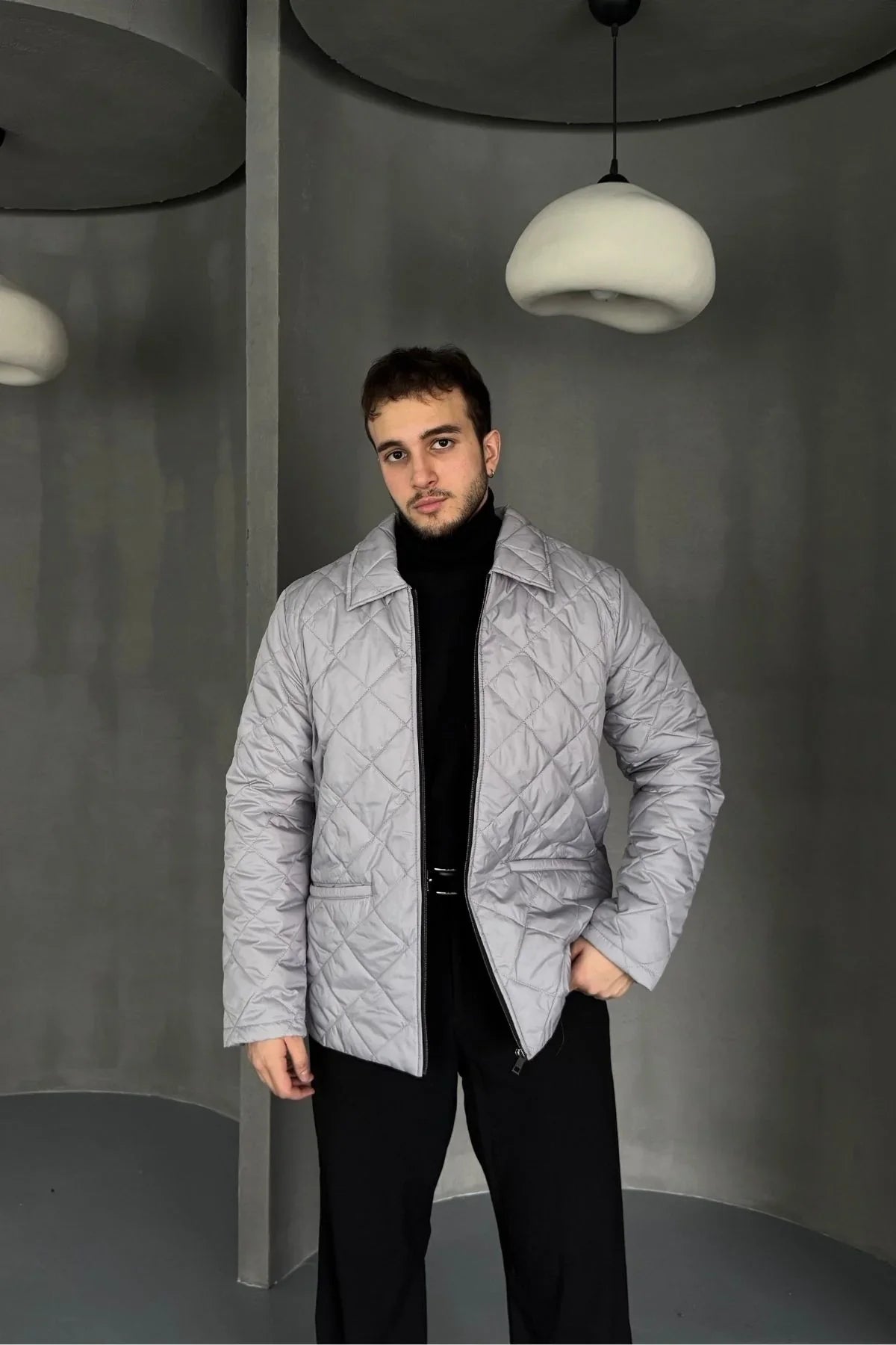 Erkek Regular Fit İçi Desenli Rahat Şık Mont - Livio Ferri