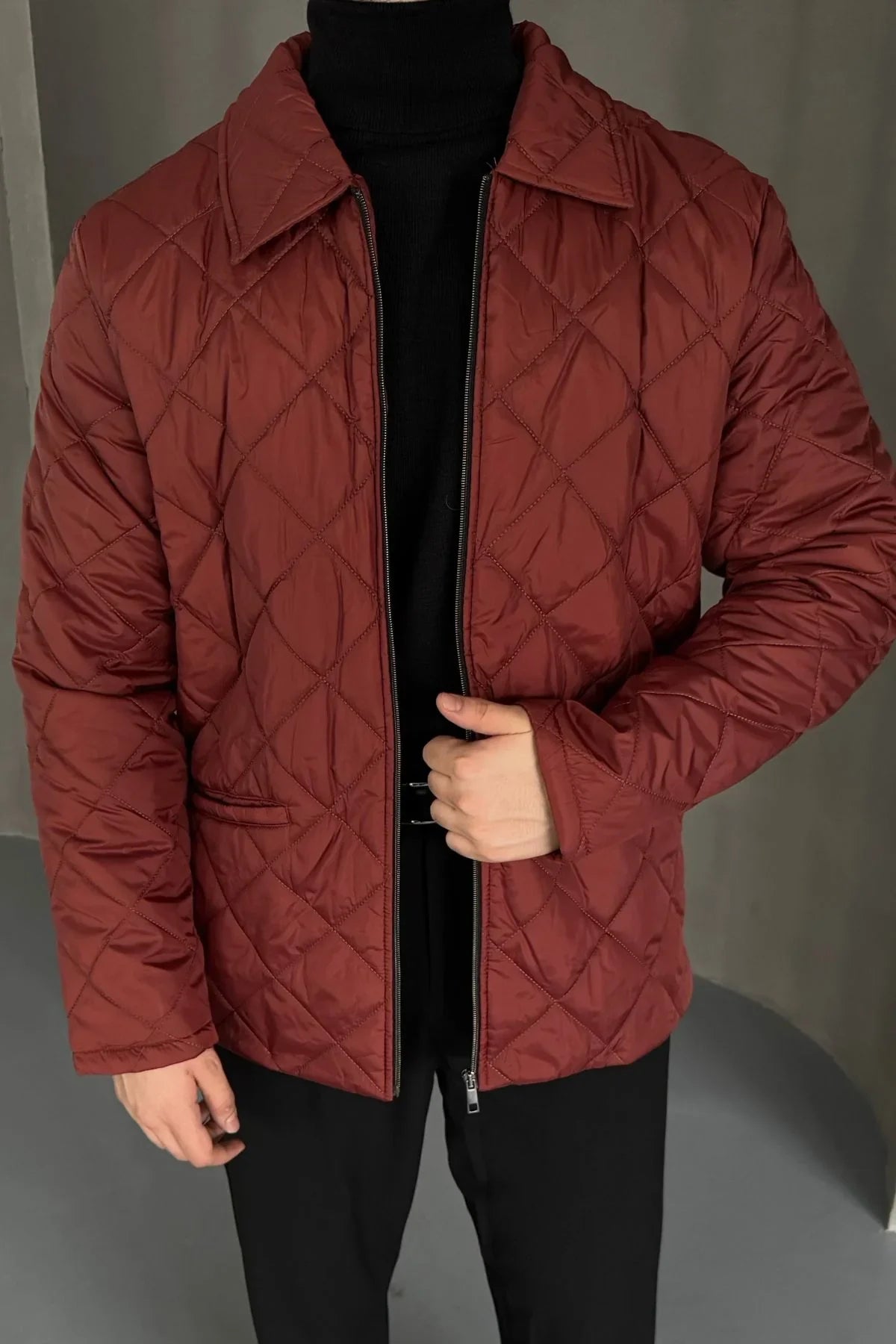 Erkek Regular Fit İçi Desenli Rahat Şık Mont - Livio Ferri