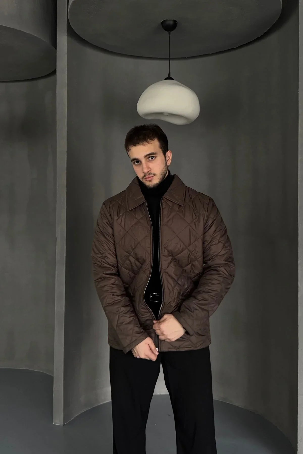 Erkek Regular Fit İçi Desenli Rahat Şık Mont - Livio Ferri