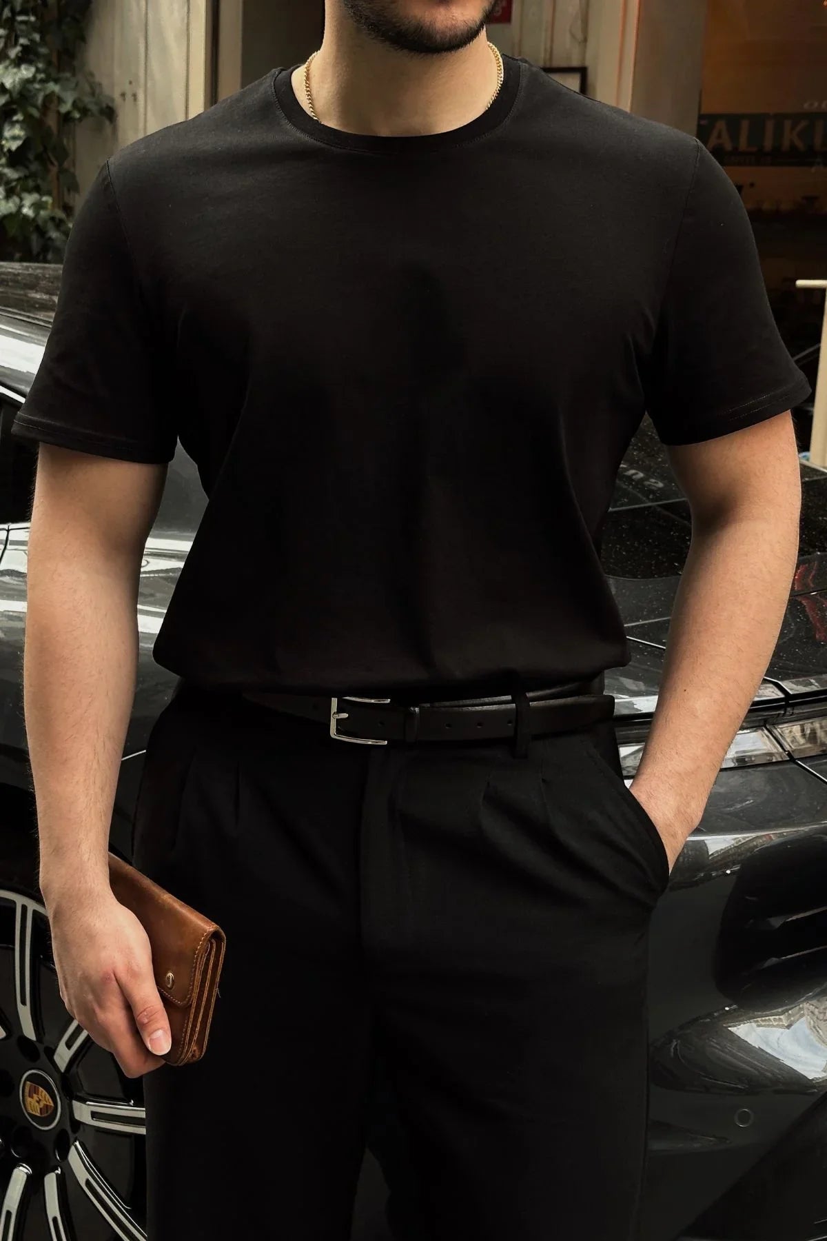 Erkek Regular Fit Yüksek Kalite %100 Pamuk Basic Tişört 24/1 - Livio Ferri