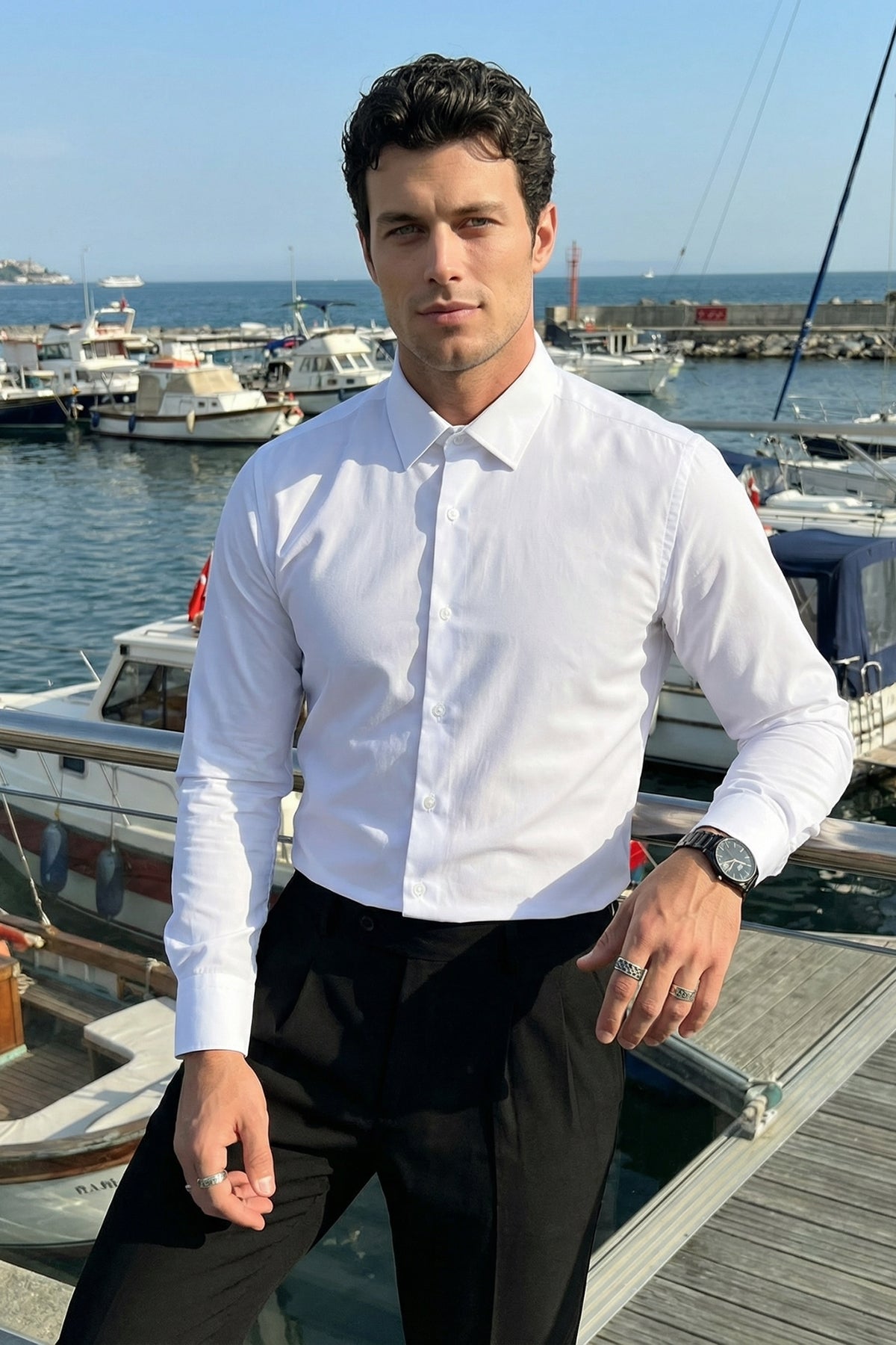 erkek-slim-fit-4-mevsim-kolay-utulenir-basic-duz-gomlek-27994 - Livio Ferri