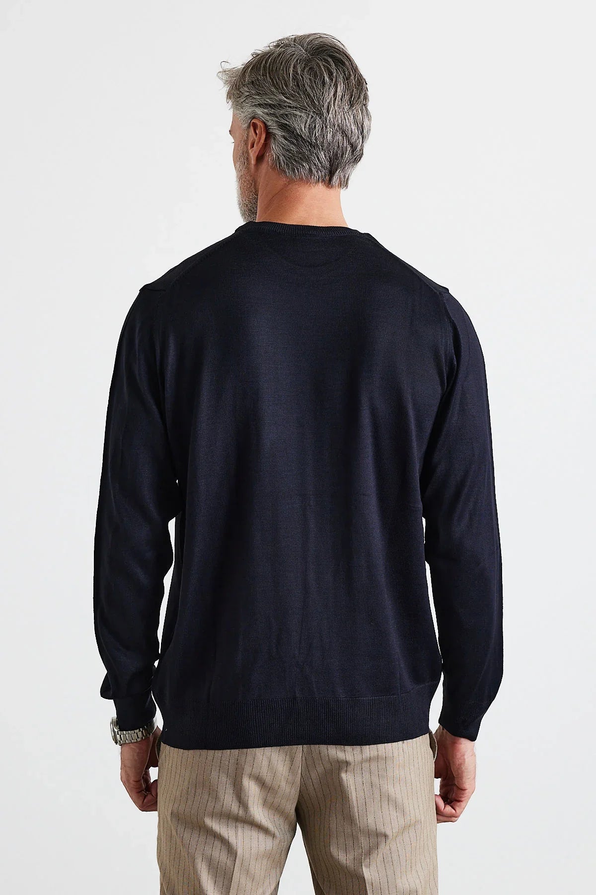 Erkek Standart Fit Normal Kesim Bisiklet Yaka Triko Kazak