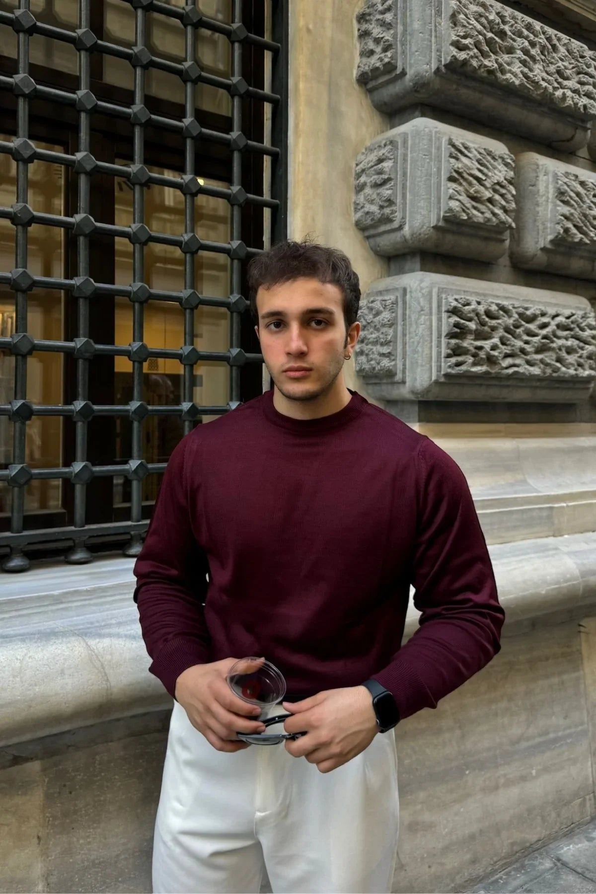 erkek-standart-fit-normal-kesim-bisiklet-yaka-triko-kazak-20167 - Livio Ferri