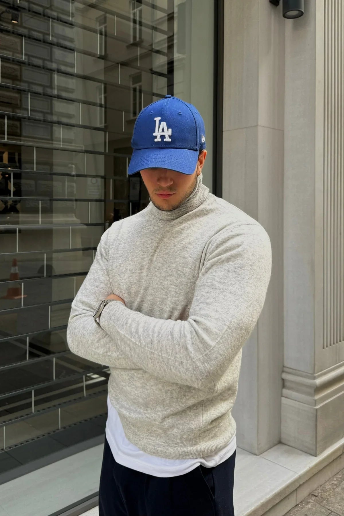 Erkek Yünlü Normal Kalıp Tam Balıkçı Boğazlı Yaka Triko Kazak