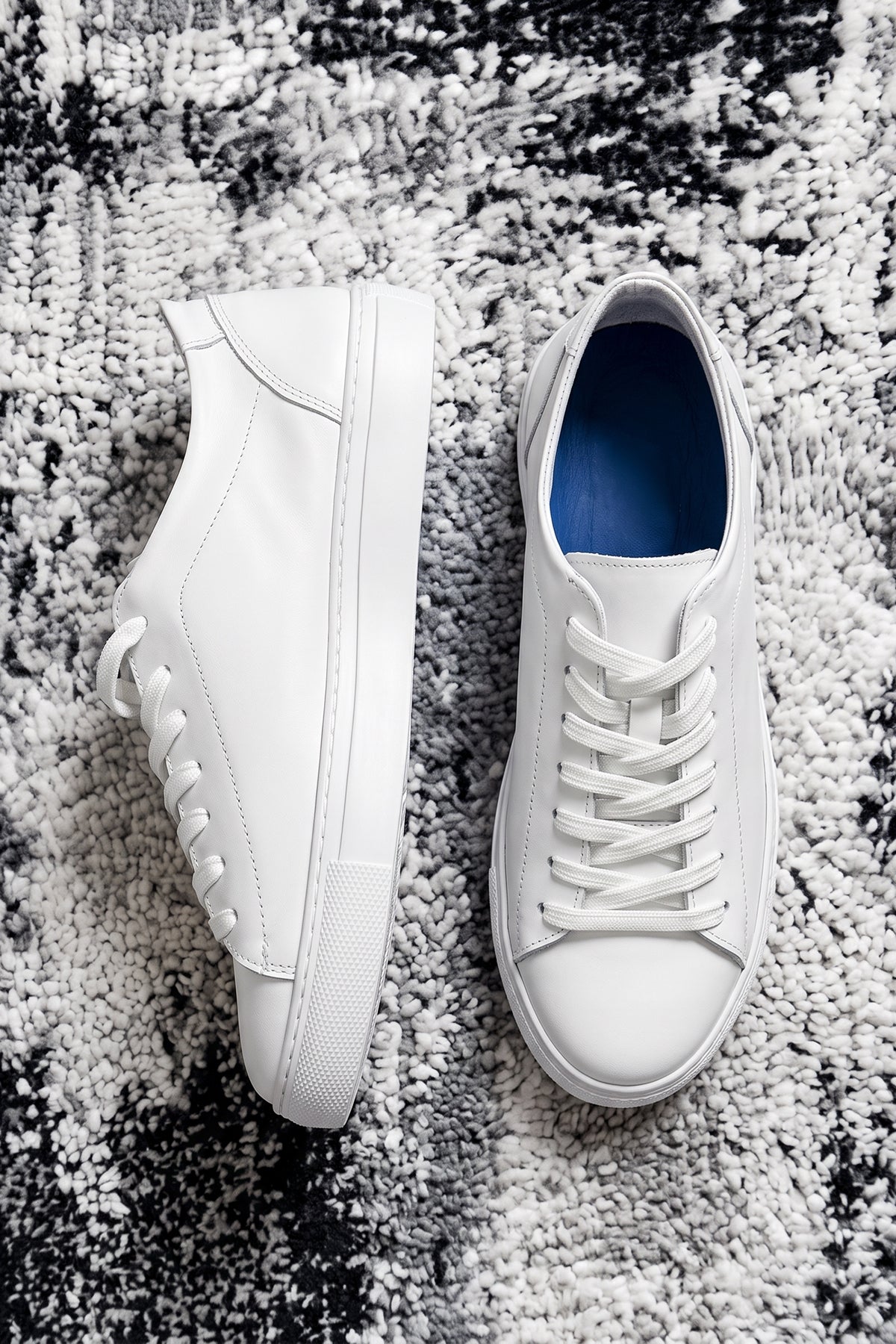 Leon %100 Hakiki Deri Bağcıklı Minimal Erkek Sneaker Ayakkabı