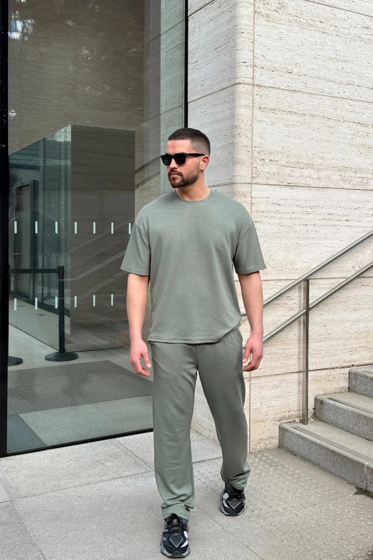 Morin Erkek Oversize Dökümlü Soft Touch Alt Üst Takım Set