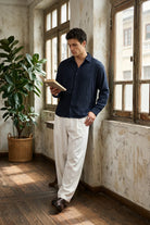 piana-100-cotton-kendinden-desenli-oversize-erkek-gomlek-yazlik-rahat-kesim-gomlek-27974 - Livio Ferri