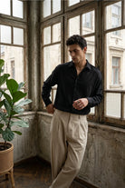 piana-100-cotton-kendinden-desenli-oversize-erkek-gomlek-yazlik-rahat-kesim-gomlek-27977 - Livio Ferri