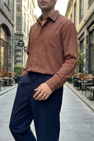 Portela Erkek %100 Pamuk Premium Oversize Erkek Gömlek - Livio Ferri