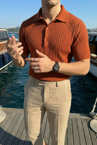 Tangi Premium Pamuk Slim Fit Polo Yaka Erkek Triko Tişört - Livio Ferri