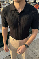 Tangi Premium Pamuk Slim Fit Polo Yaka Erkek Triko Tişört - Livio Ferri