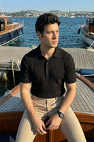 Tangi Premium Pamuk Slim Fit Polo Yaka Erkek Triko Tişört - Livio Ferri