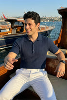 Tangi Premium Pamuk Slim Fit Polo Yaka Erkek Triko Tişört - Livio Ferri