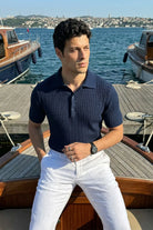 Tangi Premium Pamuk Slim Fit Polo Yaka Erkek Triko Tişört - Livio Ferri