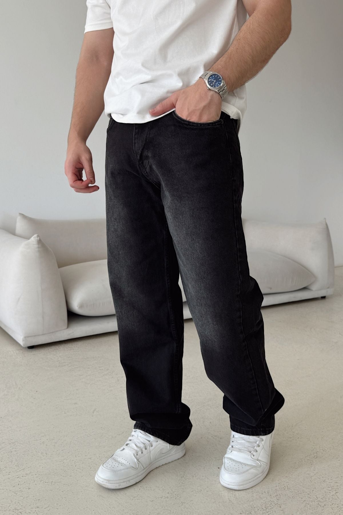 Wuhan %100 Pamuk Baggy Erkek Jean