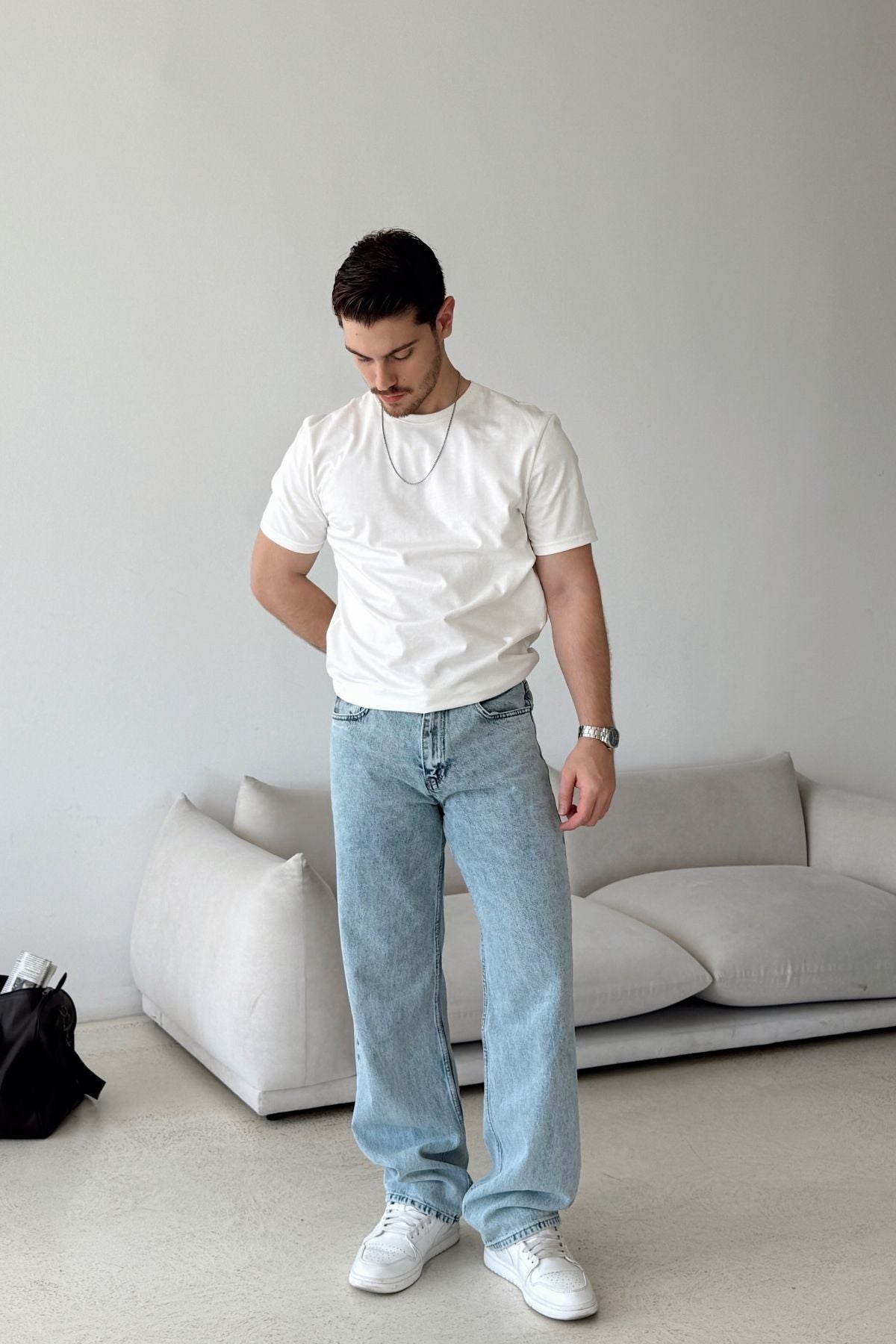 Wuhan %100 Pamuk Baggy Erkek Jean