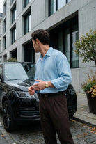 Yurin Erkek Premium Müslin %100 Pamuk Oversize Uzun Kollu Gömlek - Livio Ferri